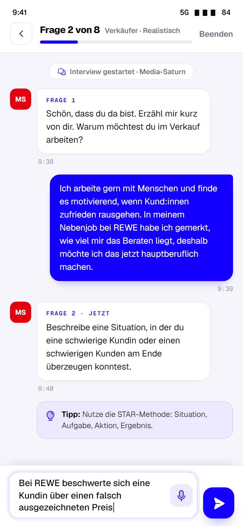Live-Chat (Vollbild)