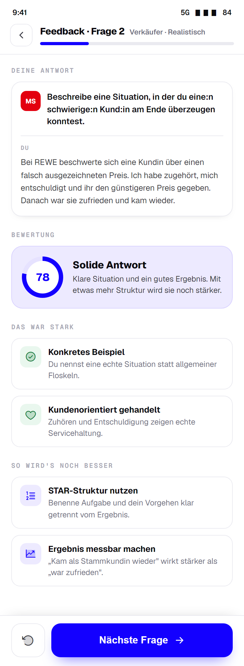 Antwort-Feedback