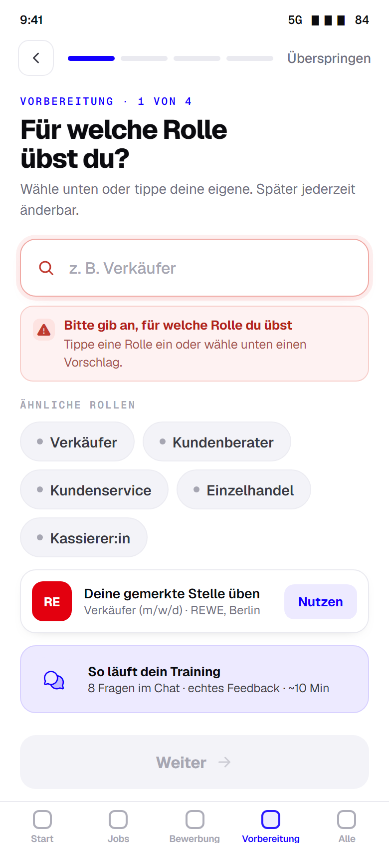 Setup · Fehler